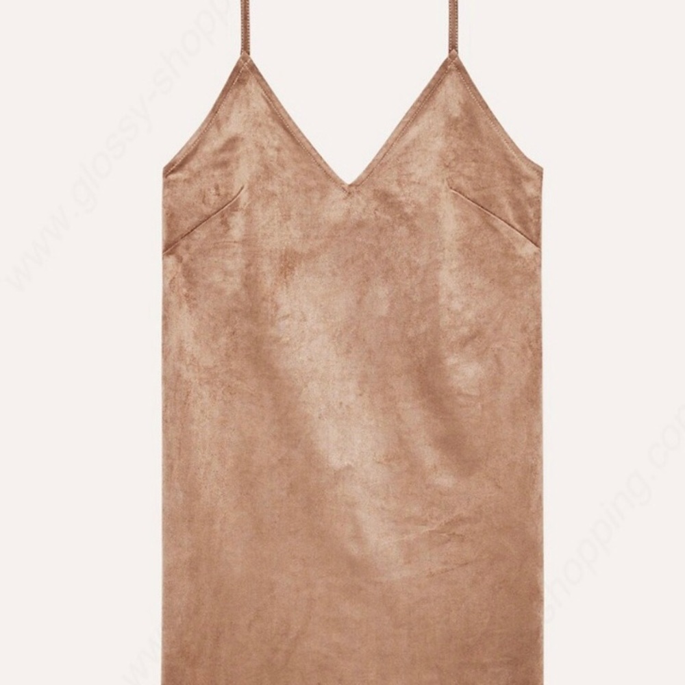 NWOT Aritzia Suede Dress in Camel